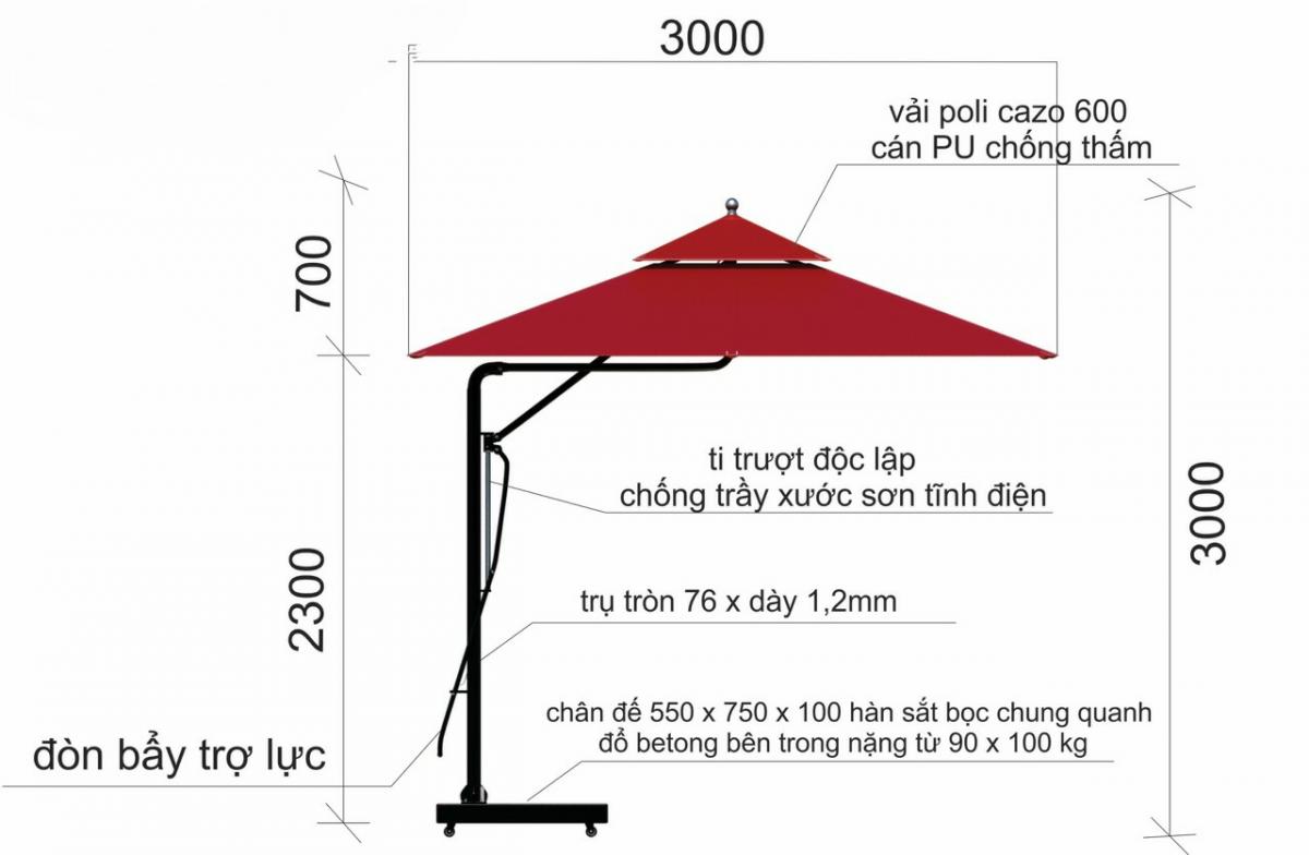 Bảng Giá Bán Dù Che Nắng Tại Bình Dương, Các Mẫu Dù Che Nắng Đẹp Nhất